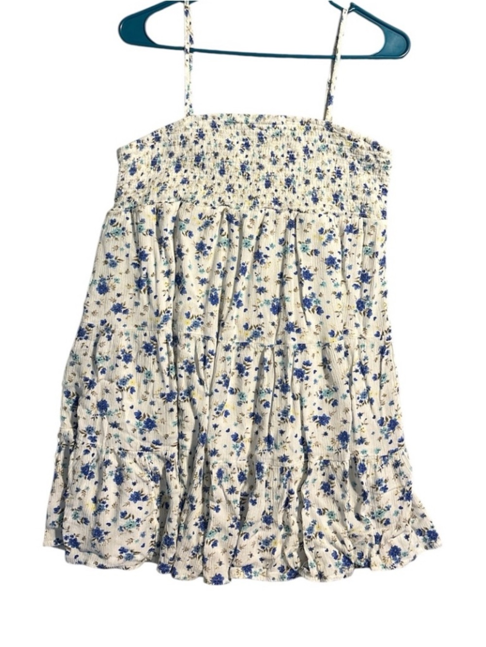 Floral Tiered Sundress - Blue Floral size XL - Picture 4 of 6